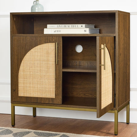 Best Choice Products Rattan Sideboard Buffet Cabinet, Entryway Table, Accent Storage Cabinet, Console Table for Hallway, Living Room, Dining Room - Brown Best Choice Products