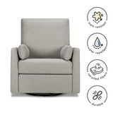 Carter's by DaVinci Ethan Swivel Recliner in Performance Grey Linen, GREENGUARD Gold & CertiPUR-US® Certified DaVinci