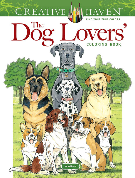 Creative Haven The Dog Lovers' Coloring Book (Adult Coloring Books: Pets) WoodArtSupply