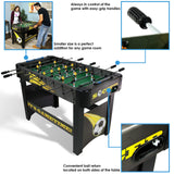 Sunnydaze 48-Inch Foosball Table for Home, Game Room with 2 Balls - Standard Size Soccer Tabletop Sunnydaze