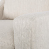 Christopher Knight Home Wesley Contemporary Fabric Club Chair, Beige, Dark Brown 33.5D x 33.75W x 32H Inch Christopher Knight Home