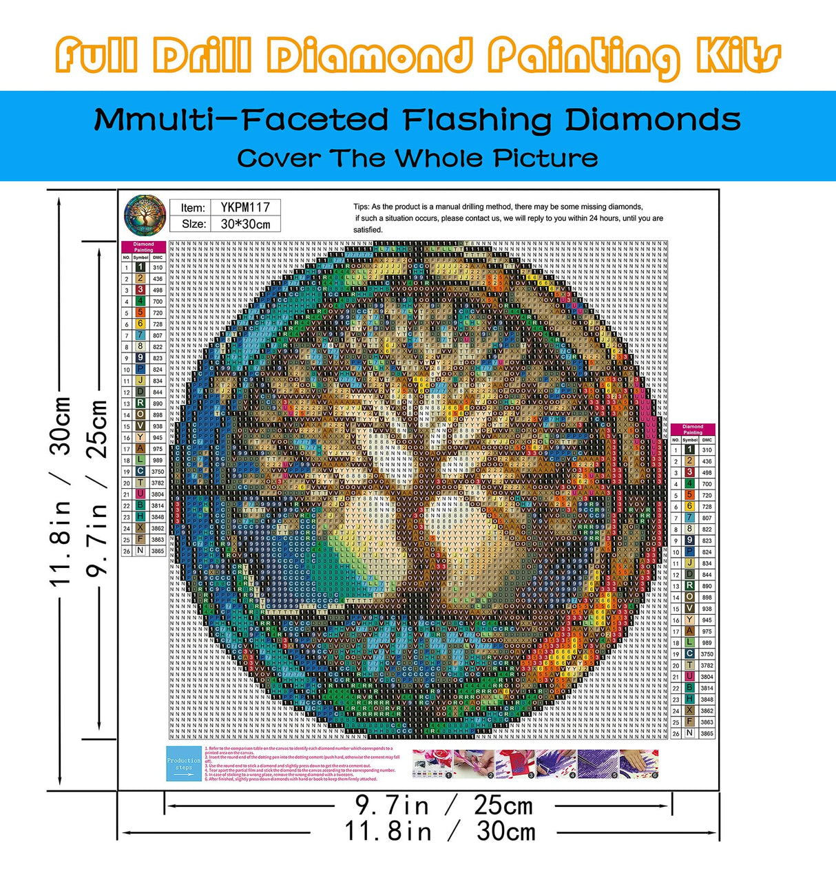 KINPLUB Tree of Life Diamond Painting Kits for Adults Beginners, DIY Full Round Drill 5D Diamond Art Kits, Paint with Diamonds Dots Gem Art, Home Wall Decor 12 x 12 Inch KINPLUB