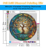KINPLUB Tree of Life Diamond Painting Kits for Adults Beginners, DIY Full Round Drill 5D Diamond Art Kits, Paint with Diamonds Dots Gem Art, Home Wall Decor 12 x 12 Inch KINPLUB