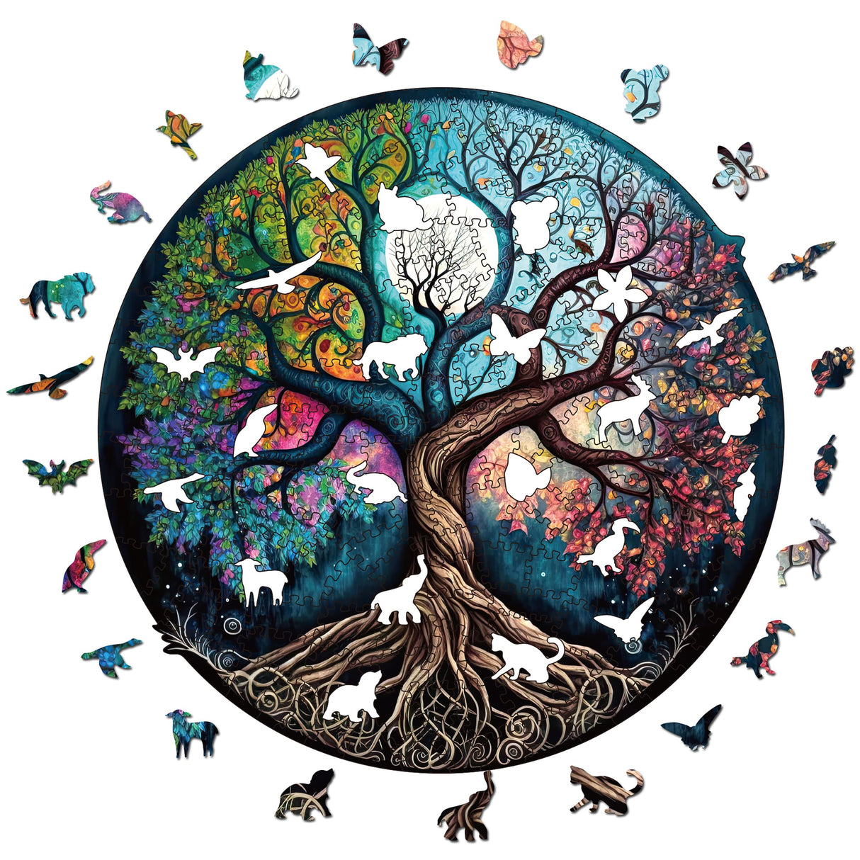 Wooden Puzzle for Adults, 200 Piece Irregular Animal Shaped Wooden Jigsaw Puzzles, Unique Puzzles for Adults, Creative Gift for Teenagers and Adults (The Pattern is Protected by Copyright) WHJSG