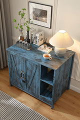 Forest Gravity Cat Litter Robot Enclosure, Enclosure for self-Cleaning Litter Boxes,Adjustable Shelf for Dog Proof and Storage,Charging Station,Locks Added for cat,Large Indoor Cat House,Blue FOREST GRAVITY