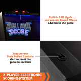 Hall of Games 108" Roll and Score with LED Lights and Electronic Scorer, Black/Blue, 9 Foot Hall of Games