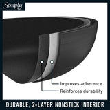 Calphalon 10-Piece Non-Stick Kitchen Cookware Set, Black Pots & Pans with Stay-Cool Stainless Steel Handles, Hard-Anodized Aluminum for Even Heating Calphalon