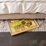 Buffalo Games - Wood Puzzle Table - 1000 Piece Size - Jigsaw Puzzle Accessory - Storage Drawers with Dividers for Pieces - Preassembled in Box Just Add Handles Buffalo Games