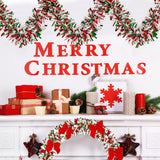 Sggvecsy 49.2Ft Christmas Green Red White Tinsel Garland Xmas Tree Decorations Christmas Metallic Twist Garland Ceiling Hanging Decorations for New Year Party Birthday Holiday Indoor Outdoor Supplies Sggvecsy