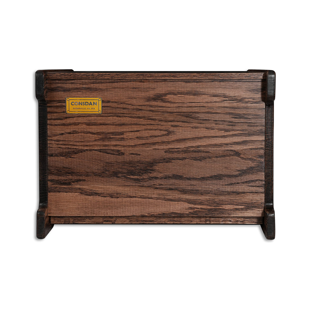 CONSDAN Bread Box, Solid Wood Oak Bread Box for Kitchen Countertop, Double Layer Bread Container for Bread Storage, Large Capacity Breadbox with CONSDAN