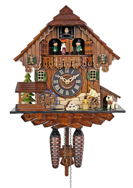 Engstler Adolf Herr Quartz Cuckoo Clock - The Busy Wood Chopper Engstler