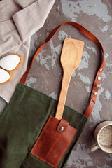 ECOSALL Large Wooden Spoon - 18-inch Heavy Duty Cajun Stir Paddle for Cooking in Big Pots & Wall Décor - Big Spoon For Brewing, Grill, Mixing, Stirring - Solid Natural Hard Wood Long Spatula. ECOSALL