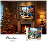 Jigsaw Puzzles 1000 Pieces - WISHDIAM Puzzles for Adults - Cats Kitten Pets Animal Lovers Impossible Hard Difficult Challenging Puzzles for Home Decor Birthday Party Gifts Toy (Shadow of Paris) WISHDIAM