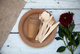 KingSeal Disposable Birch Wood Cutlery Spoons, Biodegradable and Earth Friendly, 6.25 Inch Length - 1 Pack of 100 pcs KingSeal