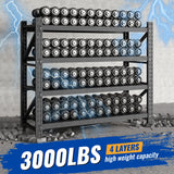 BYNSOE 48" W Storage Shelves 3000lbs Garage Metal Shelving Heavy Duty Garage Shelves Adjustable Storage Shelves for Industrial, Factory,48" W X 24" D X 69" H BYNSOE