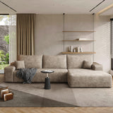 AUGOP 108" Sectional Couches for Living Room Modern Modular Sofa with L-Shape Couchs Upholstered Boneless Couch Deep Seat Sectional Couch with Chaise (Camel, Right Facing Chaise+2Seaters) AUGOP