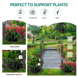 YITAHOME Garden Arbor with Planter Boxes, Wedding Arches for Ceremony, Black Metal Garden Archway for Climbing Plants Outdoor Lawn, Patio and Backyard YITAHOME