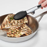 Farberware 5216358 Professional Stainless Steel and Heat Resistant Nylon Locking Kitchen Tongs with Silicone Tips, 12-Inch Farberware