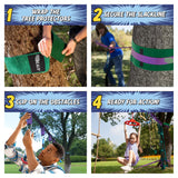 Ninja Warrior Obstacle Course for Kids Workout Equipment, 2 x 55ft Slacklines with 10 Weatherproof & Durable Ninja Kids Toys - Ninja Course for Kids Outside , Kids Obstacle Course Backyard Trailblaze