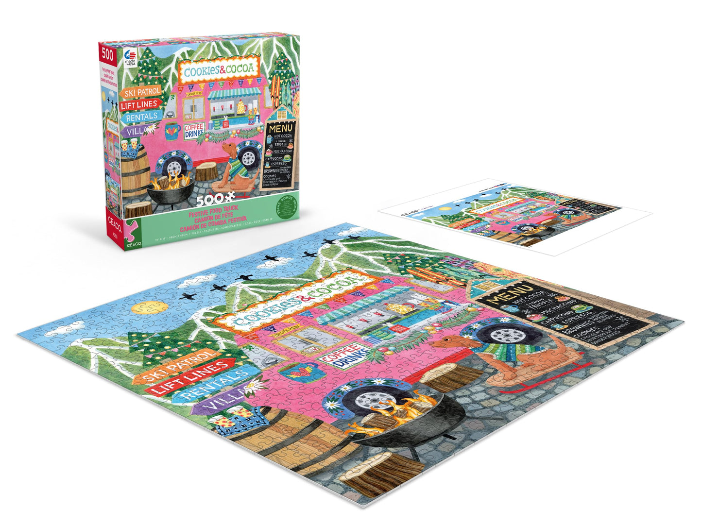 Ceaco - Food Trucks - Festive Food Truck II - 500 Piece Jigsaw Puzzle