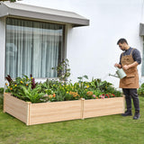 SPECRAFT 15 Inch Depth 8x4 FT Deep Wooden Raised Garden with Open Base, Extra Large Planter Box for Deep-Rooted Plants, Ideal for Outdoors, Patio, Backyard SPECRAFT
