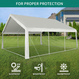 YITAHOME 20x20 ft Party Tent Heavy Duty Wedding Event Shelters Outdoor Upgraded Galvanized Canopy with Large White Roof, Removable PVC Sidewalls & 3 Storage Bags YITAHOME