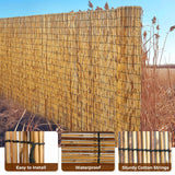 CSBWDLT Natural Reed Fencing, Eco-Friendly Reed Fence, 4 feet High x 13.1 feet Long, Reed Screen for Backyard Patio Garden and More,Brown CSBWDLT
