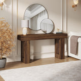 Tribesigns 63-Inch Long Console Table, Wooden Rectangular Sofa Table Behind The Couch, Farmhouse Entryway Table for Entrance, Hallway, Living Room (Rustic Brown) Tribesigns