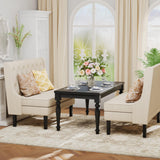 Andeworld Modern Tufted Loveaseat Settee Sofa Bench High Back with Arms Upholstered Couch for Dining Living Room Hallway or Entryway Seating,Beige Andeworld