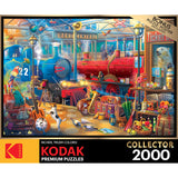 RoseArt - Kodak Collector - Train Station - 2000 Piece Jigsaw Puzzle for Adults RoseArt