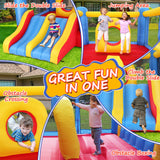 Whubefy Bounce House, Inflatable Bounce House for Kids 3-6 Big Kids 8-12, Indoor/Outdoor Double Slide Obstacle Bouncer with Blower, 12 x 9FT Jumping Castle with Center Hoop for Family Backyard Wesoky
