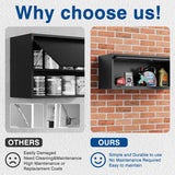 Fesbos Metal Storage Cabinet Black Wall Cabinets with Locking Door - Wall Mounted Storage Cabinet for Garage Warehouse Home Office - Assembly Required Fesbos