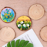 100 Pack Nature Wood Slices for Crafts,2.4-2.8In Unfinished Natural Wood Rounds.Wood Circles Predrilled with Hole and 20m Rope for Wooden Craft Supplies,Painting,Christmas Ornaments,DIY Gifts VKIZA