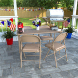 Cosco Folding Serving Table, 20" x 48", Antique Linen Cosco