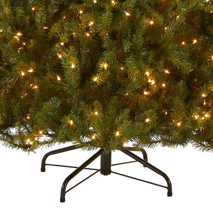 National Tree Company Pre-Lit Artificial Full Christmas Tree, Green, Dunhill Fir, White Lights, Includes Stand, 7.5 Feet