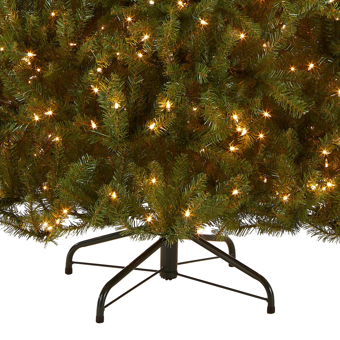 National Tree Company Pre-Lit Artificial Full Christmas Tree, Green, Dunhill Fir, White Lights, Includes Stand, 9 Feet