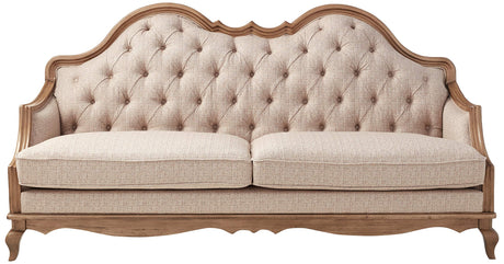 ACME Chelmsford Sofa w/5 Pillows - 56050 - Beige Fabric & Antique Taupe Acme