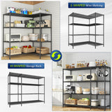 Romorgniz 52.4W Storage Shelves Wire Shelving Unit, 4 Tier Metal Shelving Rack Load 1120LBS,Adjustable Pantry Shelves Heavy Duty Garage Shelving,52.4Wx13.8Dx59H Romorgniz