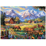 500 Piece Puzzles for Adults, Jigsaw Puzzles 500 Pieces, Flowers Mountain Puzzles 500 Pieces for Adults, Horse Jigsaw Puzzles, Funny Challenging Puzzles, Great Gift for Family Friends, 21 x 15 in Jeacirio