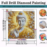 5D Diamond Painting Kits for Adults Beginners,DIY Buddha Diamond Art Kits,Full Round Drill Diamond Dot Gem Art Kits, Home Wall Decor 16x16 Inch AREOPNMG