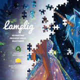 500 Piece Puzzles for Adults,Glitter Unicorn Jigsaw Puzzle,Forest Girl Jigsaw Puzzles 500 Pieces,Fantasy Creative Games and Gifts Difficult Puzzle Home Decor Toy for Adults (20.5"x14.9"), 1:1 Poster lamplig