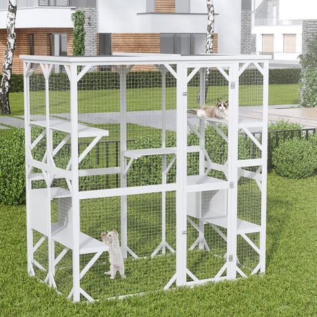 Catio Outdoor Cat Enclosure with Roof ROOMTEC