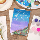 25 Sheets Watercolor Paper, 300 GSM Deckled Edge Paper 4 x 6 inch Rough/Textured Handmade Paper Cotton Paper White Textured Paper for Watercolors, Wedding Invitations, Cards, Crafts Prudiut