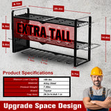 Power Tool Organizer Wall Mount - Pegboard with 7 Drill Holder - Heavy Duty Metal Tool Shelf for Garage Organization Toyear