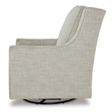 Signature Design by Ashley Kambria Casual Upholstered Swivel Glider Accent Chair, Gray Signature Design by Ashley