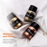 Rolio - Metallic Pigment Powder - 7 Jars/ 20ml, Metallic Mica Powder for Epoxy Resin, Paint, Nail Art, Slime, Tumblers, Polymer Clay and Other Crafts Rolio