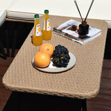 YITAHOME 4 Pieces Patio Furniture Set with 5 Seater Outdoor Sectional with Thickness Cushions and Side Table Boho Patio Conversation Set Outdoor Furniture Set for Backyard Porch Balcony YITAHOME