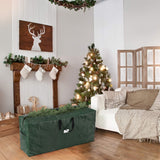 Christmas Tree Storage Bags - Set of 2 Extra-Large Holiday Decoration Totes for Disassembled 9-Foot Artificial Trees and Garlands by Elf Stor (Green) Elf Stor