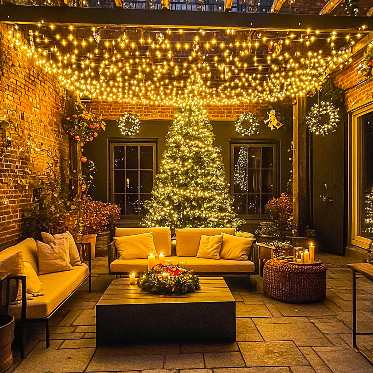 JMEXSUSS 1000 LED Warm White Christmas Lights: 328 Ft Warm String Lights Outdoor Waterproof - 8 Modes Christmas Tree Lights Plug in JMEXSUSS