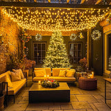 JMEXSUSS 1000 LED Warm White Christmas Lights: 328 Ft Warm String Lights Outdoor Waterproof - 8 Modes Christmas Tree Lights Plug in JMEXSUSS